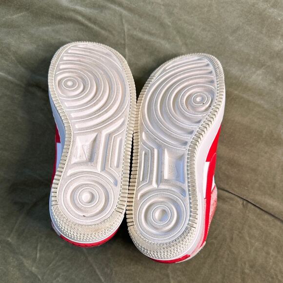 Nike Air Force 1 Shadow Cracked Leather White-Red Women's Size 6 - Picture 7 of 10